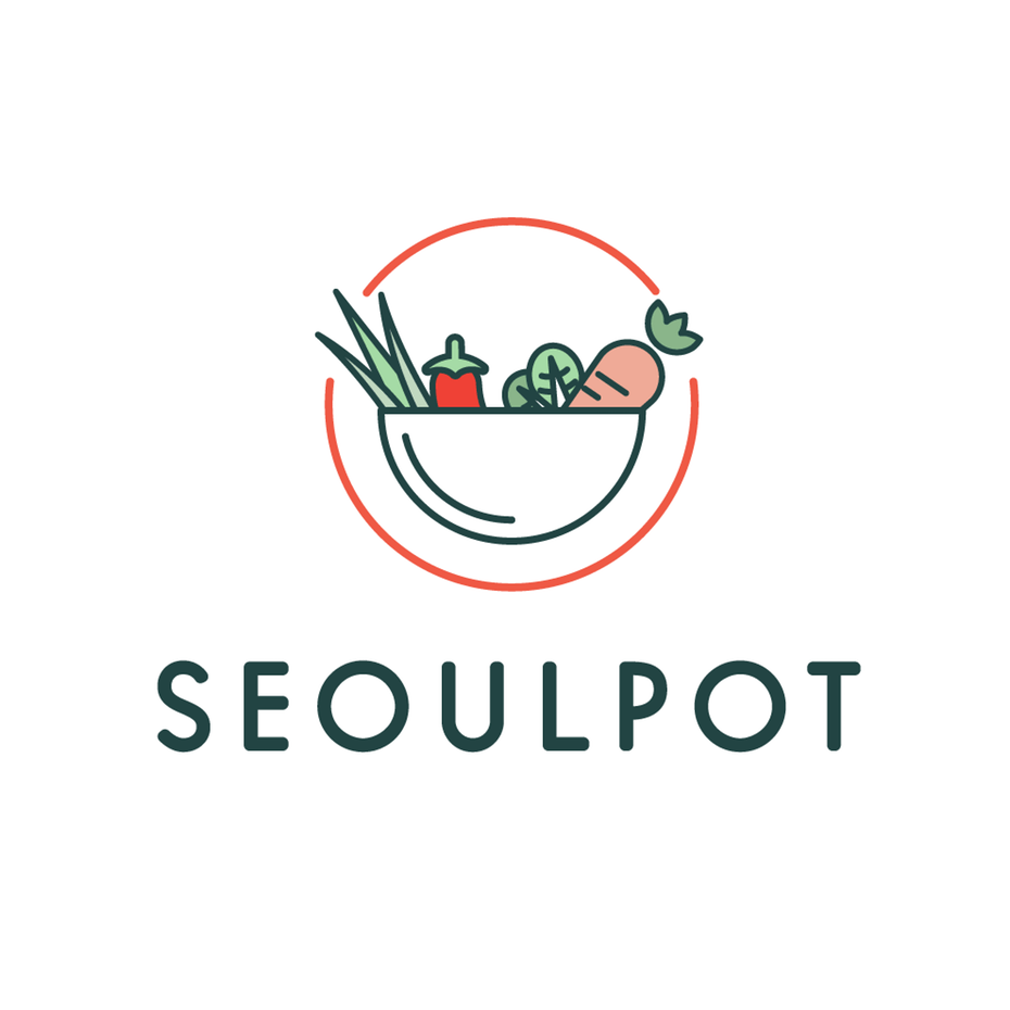  logo  with line art illustration of bowl filled with vegetables