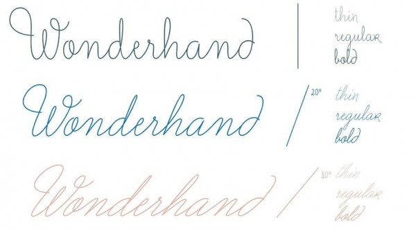 Wonderhand font family overview