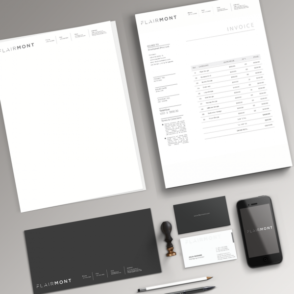 Invoice stationery design