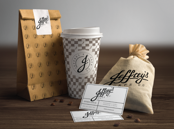  logo  and brand identity pack for Jeffrey’s Cafe Co.