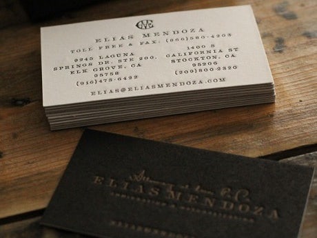 Elias Mendoza business card