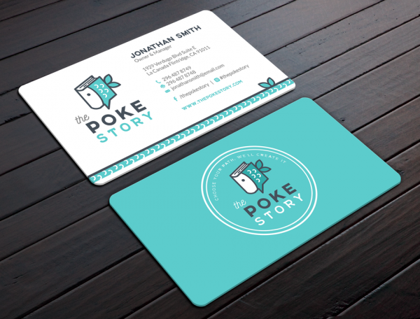 The Poke Story business card design