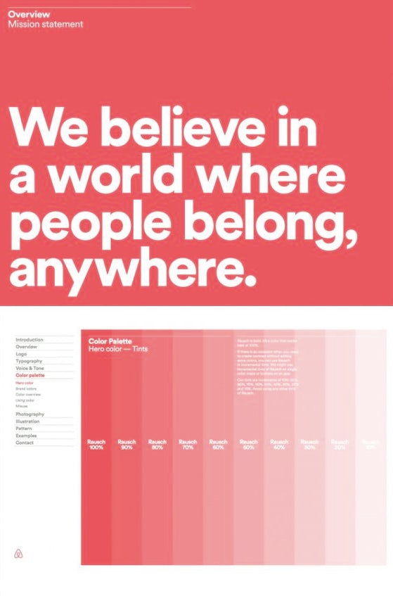 AIRBNB brand style guide by DesignStudio