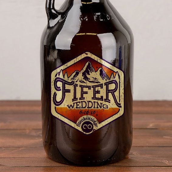 wedding  logo  on beer