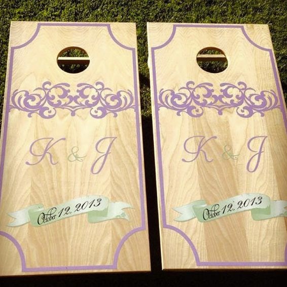 wedding corn hole boards