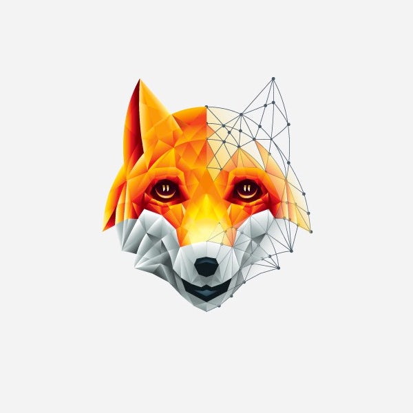 Geometric fox  logo 