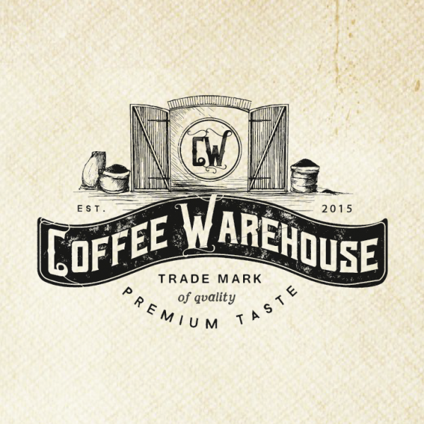 coffee warehouse  logo  design