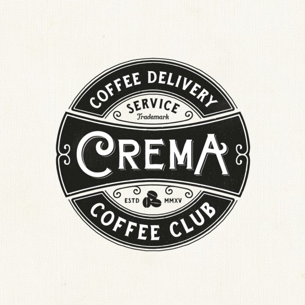 Circle Cream coffee club  logo  design