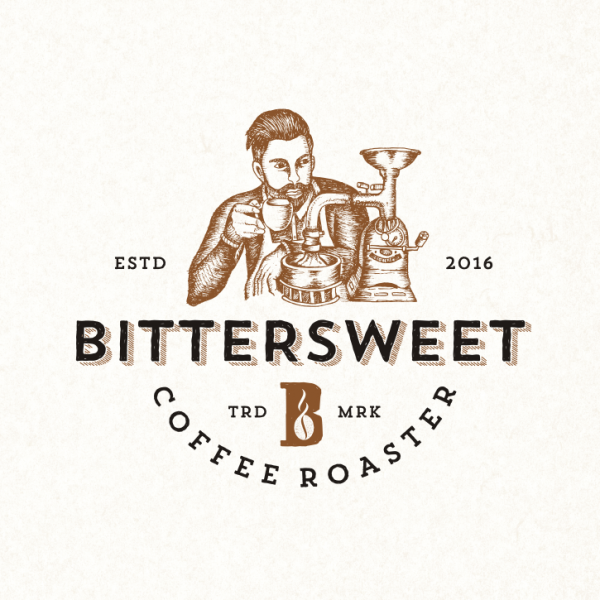 Bittersweet coffee  logo  design