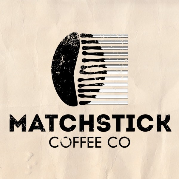 Matchstick coffee  logo  design