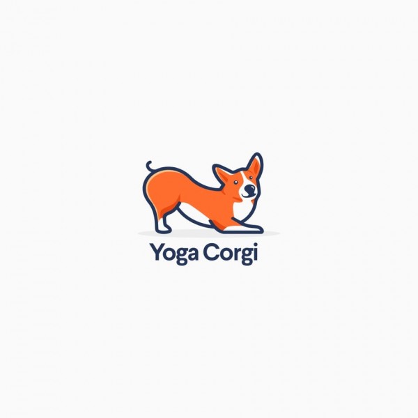 Yoga Corgi  logo 