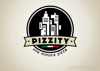 PIZZITY徽標標志logo設計，品牌vi設計