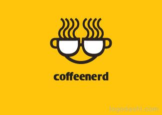 Coffeenerd咖啡標(biāo)志圖標(biāo)志logo設(shè)計(jì)，品牌vi設(shè)計(jì)