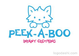 PEEK-A-BOO嬰幼兒服裝標(biāo)志logo設(shè)計(jì)，品牌vi設(shè)計(jì)