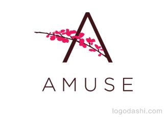 Amuse小酒館logo標志logo設計，品牌vi設計