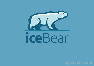 iceBear北極熊標志logo設(shè)計，品牌vi設(shè)計