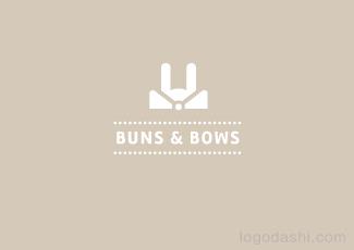 BUNS&BOWS標(biāo)志logo設(shè)計(jì)，品牌vi設(shè)計(jì)