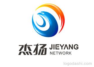 杰揚網(wǎng)絡科技標志logo設計，品牌vi設計