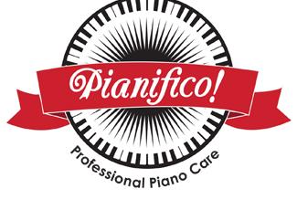 Pianifico專業(yè)鋼琴護理標志logo設計，品牌vi設計