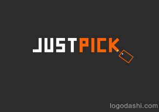 JustPick電子商務(wù)標(biāo)志logo設(shè)計(jì)，品牌vi設(shè)計(jì)