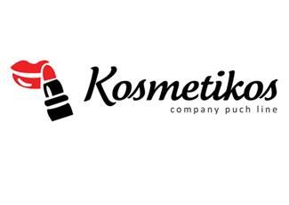 Kosmetikos化妝品商店標志logo設(shè)計，品牌vi設(shè)計