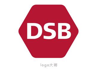 丹麥鐵路運營商國家鐵路（DSB）標志logo設(shè)計，品牌vi設(shè)計