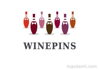 winepins標(biāo)志標(biāo)志logo設(shè)計，品牌vi設(shè)計