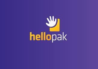 hellopak標志logo設計，品牌vi設計